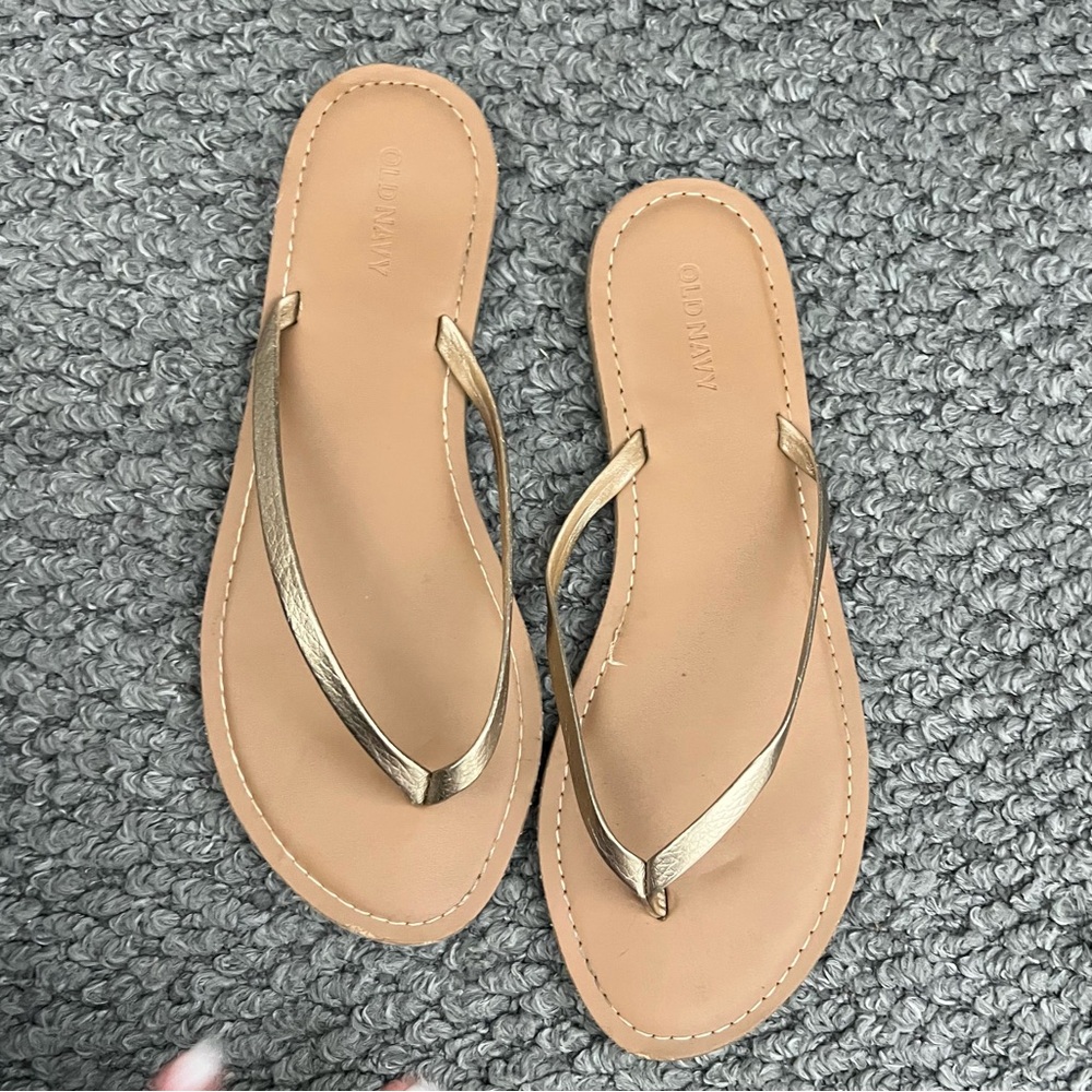 Old navy sandals with gold straps